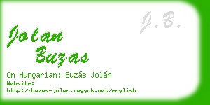 jolan buzas business card