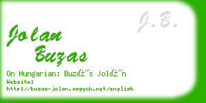 jolan buzas business card